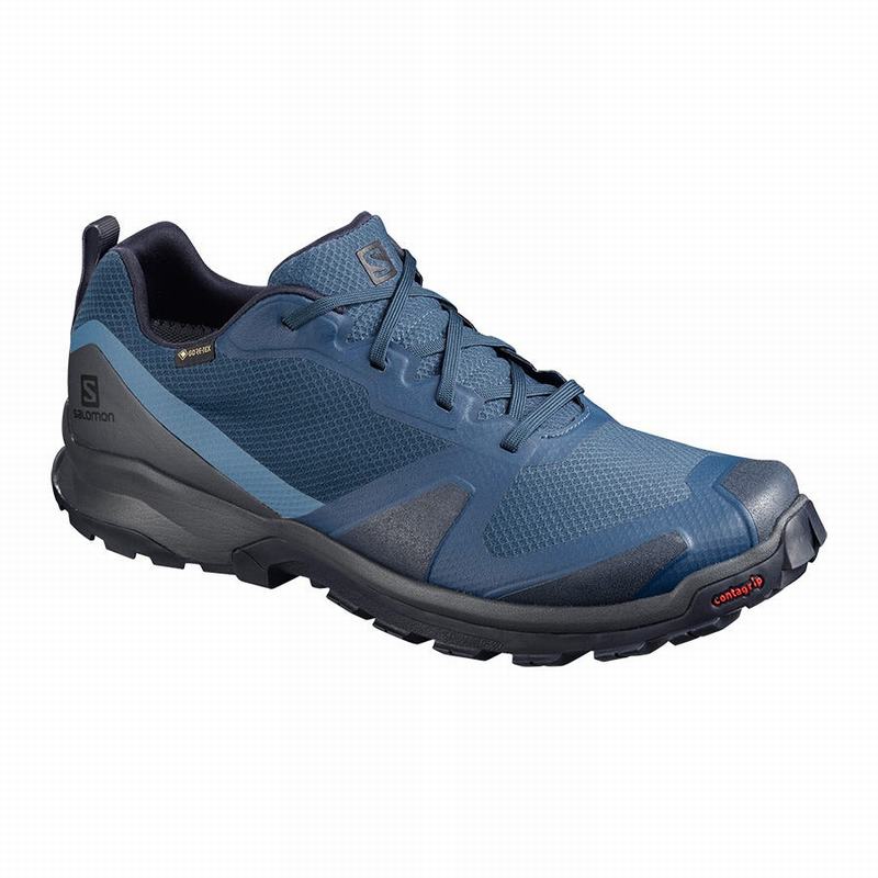 Salomon Israel XA COLLIDER GTX - Mens Trail Running Shoes - Navy/Black (IAEN-42780)